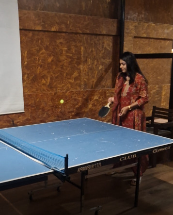 Couple trying pottery